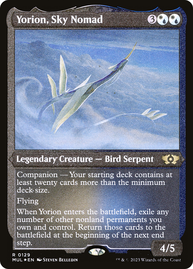 Yorion, Sky Nomad (Foil Etched) [Multiverse Legends] - Destination Retro