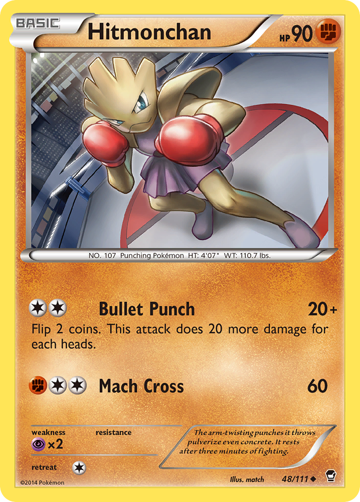 Hitmonchan (48/111) [XY: Furious Fists] - Destination Retro