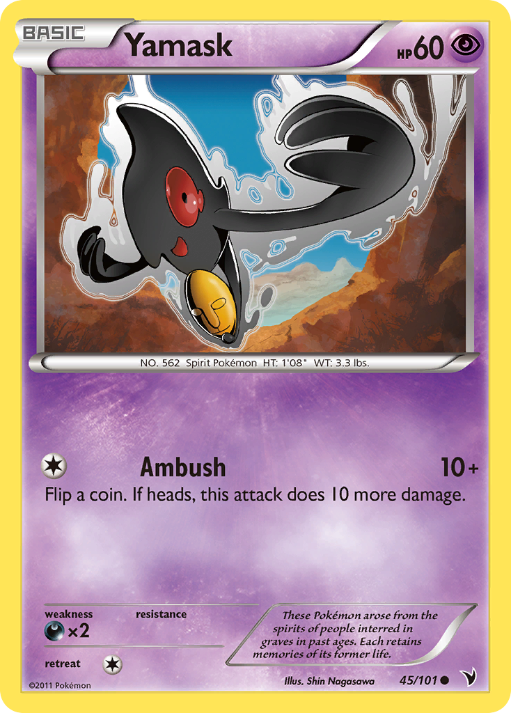 Yamask (45/101) [Black & White: Noble Victories] - Destination Retro