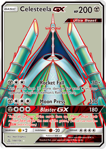 Celesteela GX (144/156) [Sun & Moon: Ultra Prism] - Destination Retro