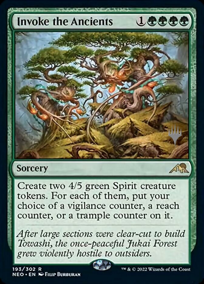 Invoke the Ancients (Promo Pack) [Kamigawa: Neon Dynasty Promos] - Destination Retro