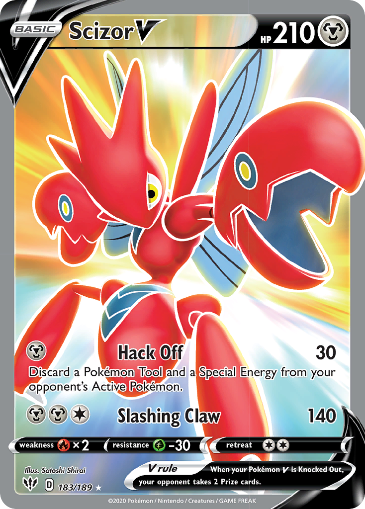 Scizor V (183/189) [Sword & Shield: Darkness Ablaze] - Destination Retro