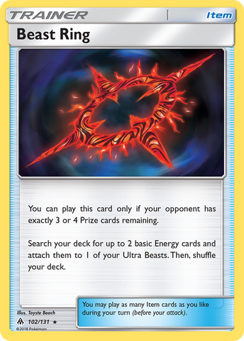 Beast Ring (102/131) [Sun & Moon: Forbidden Light] - Destination Retro