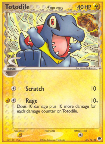 Totodile (67/101) (Delta Species) [EX: Dragon Frontiers] - Destination Retro