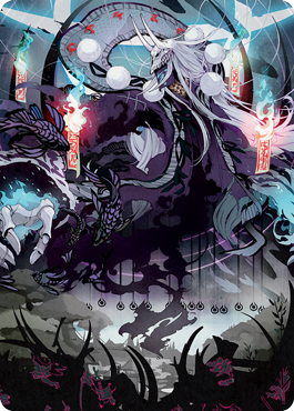Echo of Death's Wail Art Card [Kamigawa: Neon Dynasty Art Series] - Destination Retro
