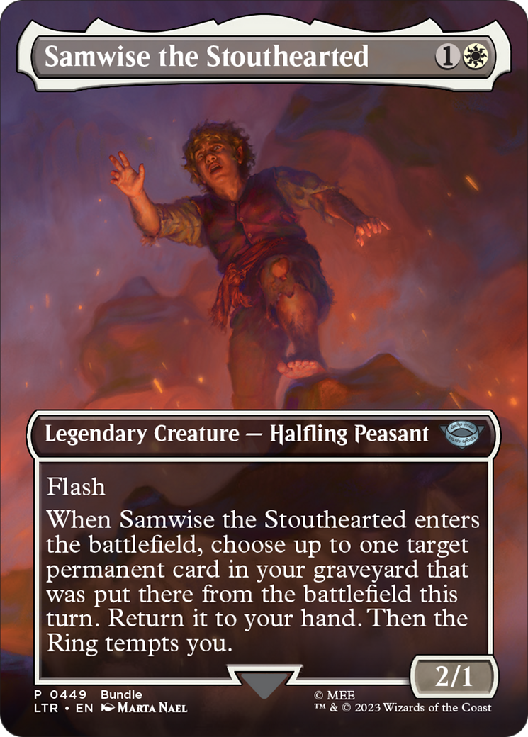 Samwise the Stouthearted (Borderless Alternate Art) [The Lord of the Rings: Tales of Middle-Earth] - Destination Retro