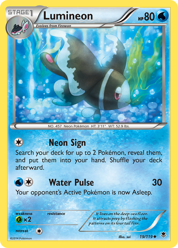 Lumineon (19/119) [XY: Phantom Forces] - Destination Retro