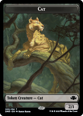Elephant // Cat (003) Double-Sided Token [Dominaria Remastered Tokens] - Destination Retro