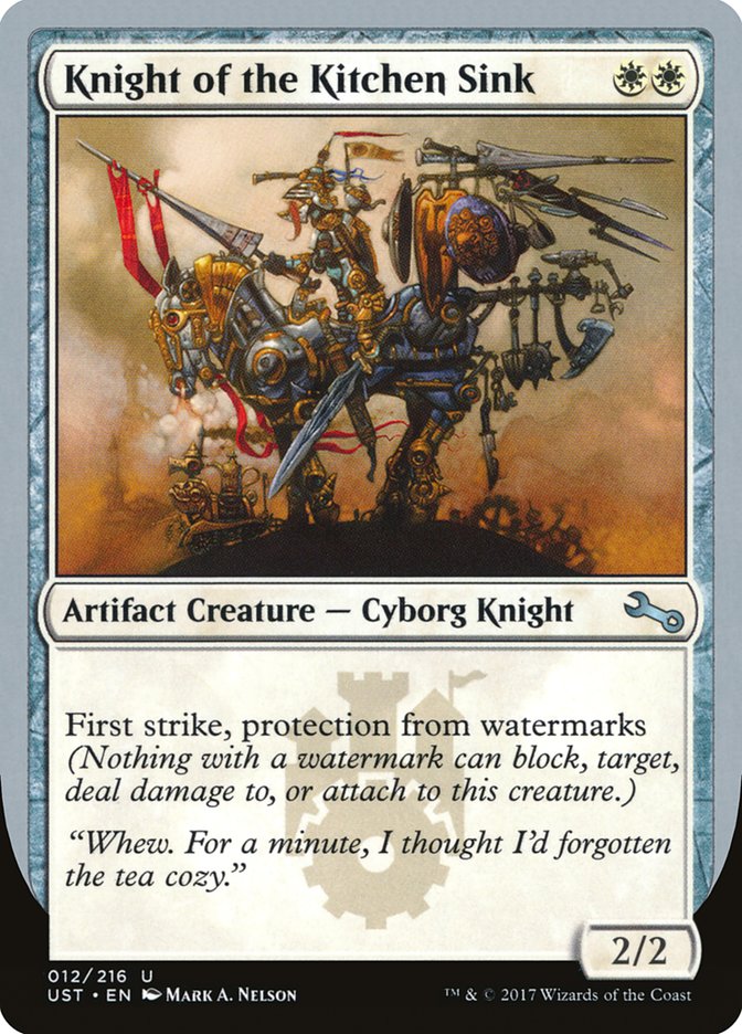Knight of the Kitchen Sink ("protection from watermarks") [Unstable] - Destination Retro
