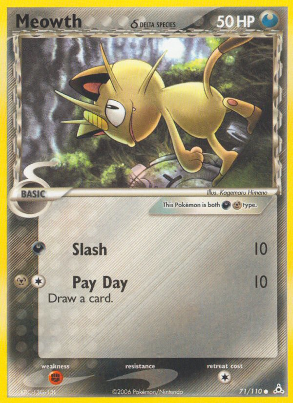 Meowth (71/110) (Delta Species) [EX: Holon Phantoms] - Destination Retro