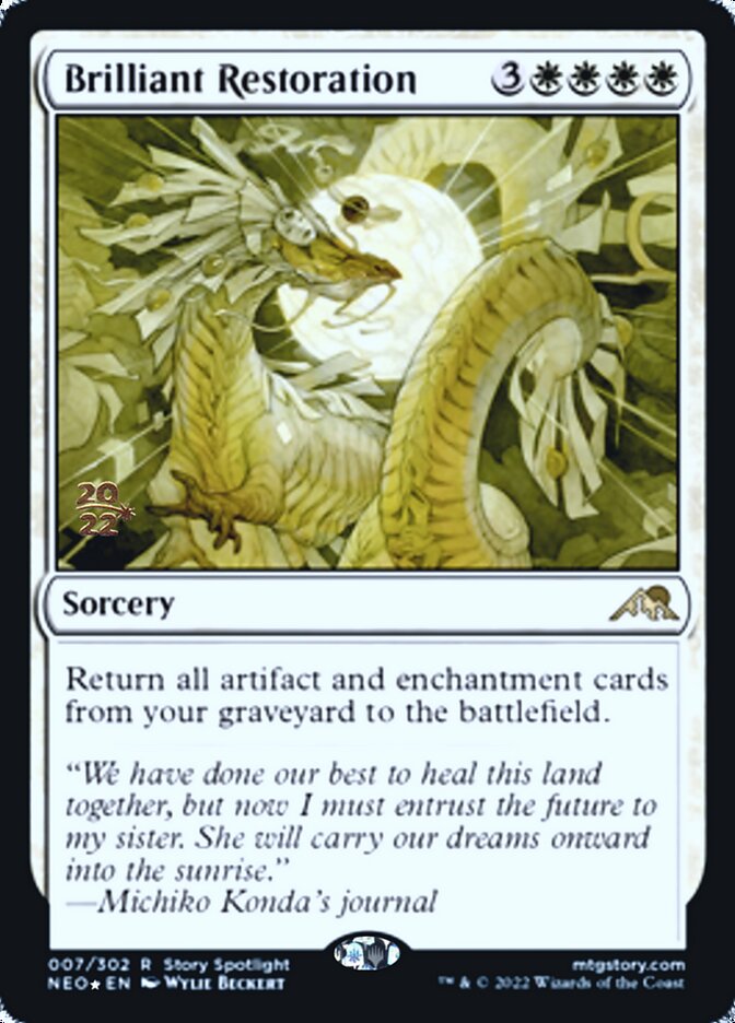 Brilliant Restoration [Kamigawa: Neon Dynasty Prerelease Promos] - Destination Retro