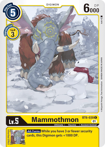 Mammothmon [BT6-039] [Double Diamond] - Destination Retro