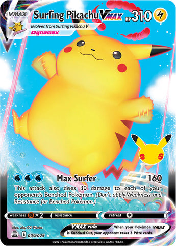 Surfing Pikachu VMAX (009/025) [Celebrations: 25th Anniversary] - Destination Retro