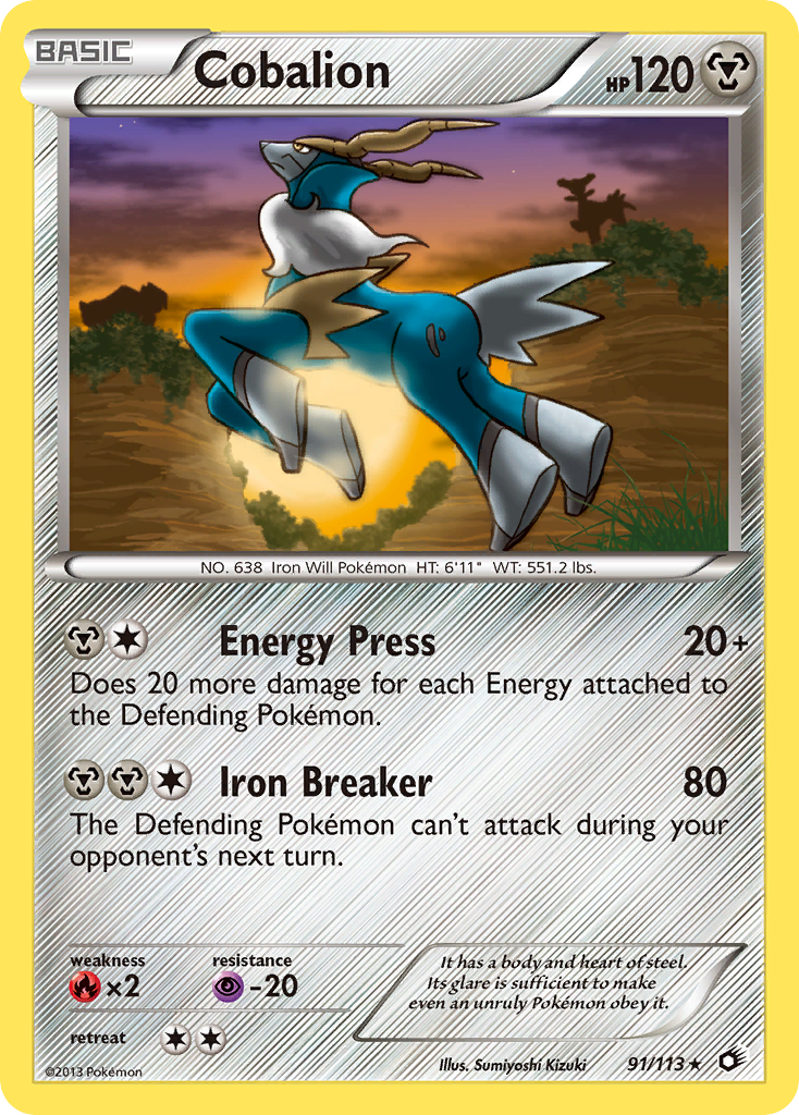 Cobalion (91/113) [Black & White: Legendary Treasures] - Destination Retro