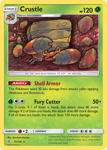 Crustle (11/236) [Sun & Moon: Unified Minds] - Destination Retro