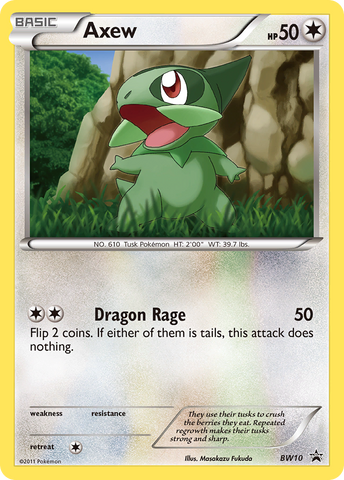 Axew (BW10) [Black & White: Black Star Promos] - Destination Retro