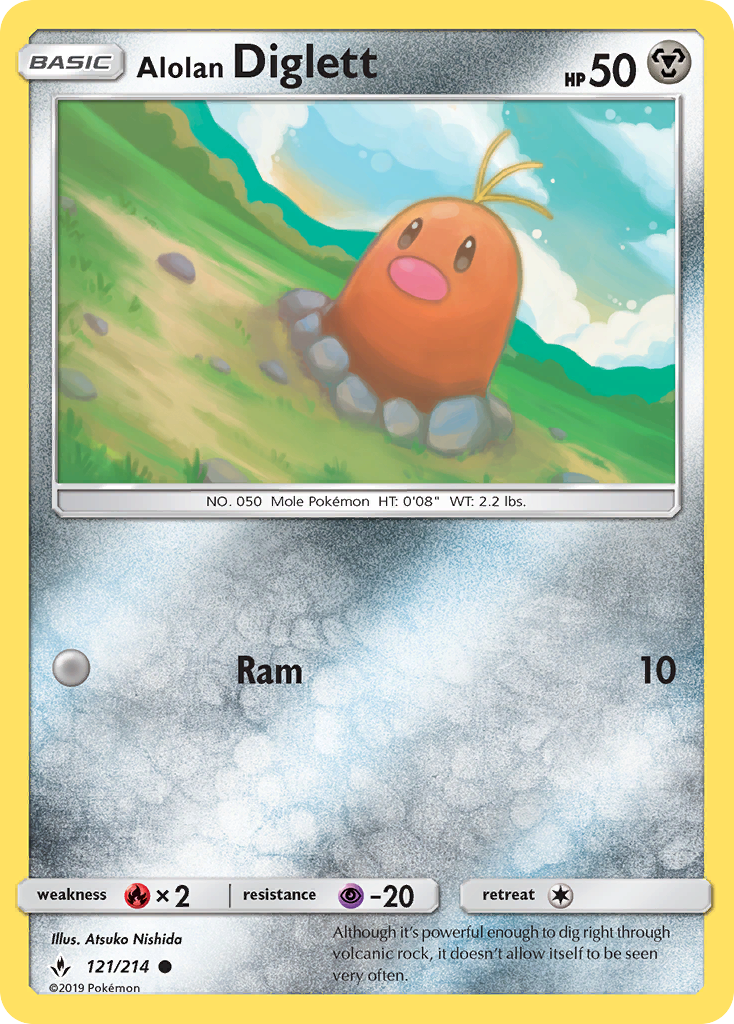 Alolan Diglett (121/214) [Sun & Moon: Unbroken Bonds] - Destination Retro