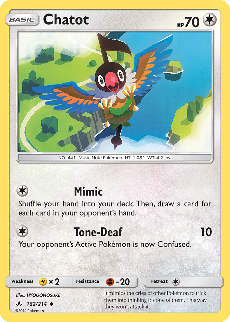 Chatot (162/214) [Sun & Moon: Unbroken Bonds] - Destination Retro