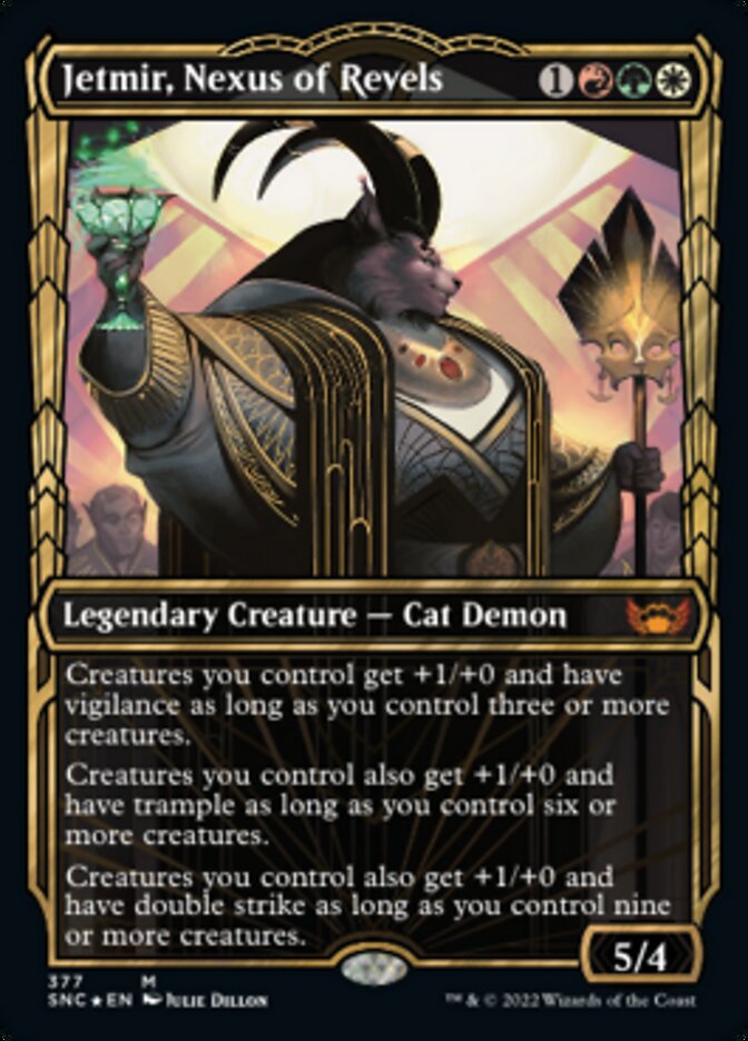 Jetmir, Nexus of Revels (Showcase Golden Age Gilded Foil) [Streets of New Capenna] - Destination Retro