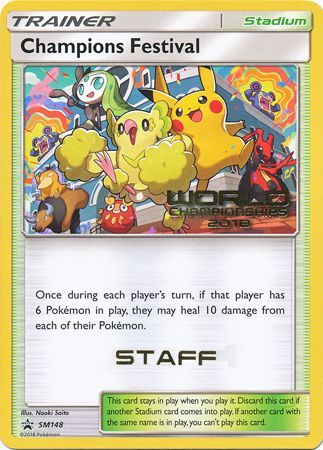 Champions Festival 2018 Staff (SM148) [Sun & Moon: Black Star Promos] - Destination Retro