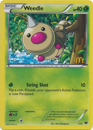 Weedle (1/12) [Mcdonald's Promos: 2014 Collection] - Destination Retro
