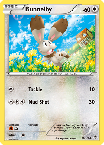 Bunnelby (87/119) [XY: Phantom Forces] - Destination Retro