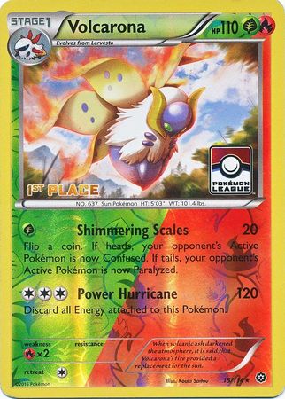 Volcarona (15/114) (League Promo 1st Place) [XY: Steam Siege] - Destination Retro