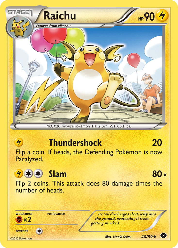 Raichu (40/99) [Black & White: Next Destinies] - Destination Retro