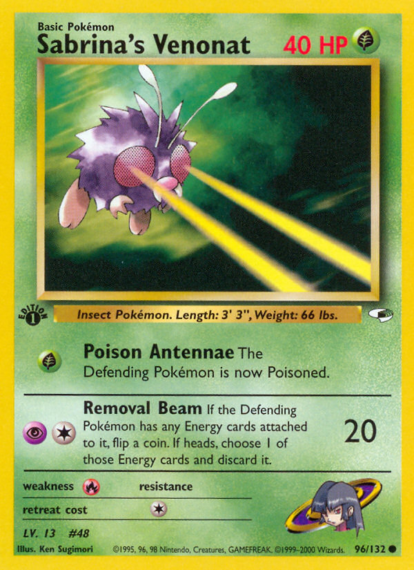 Sabrina's Venonat (96/132) [Gym Heroes 1st Edition] - Destination Retro