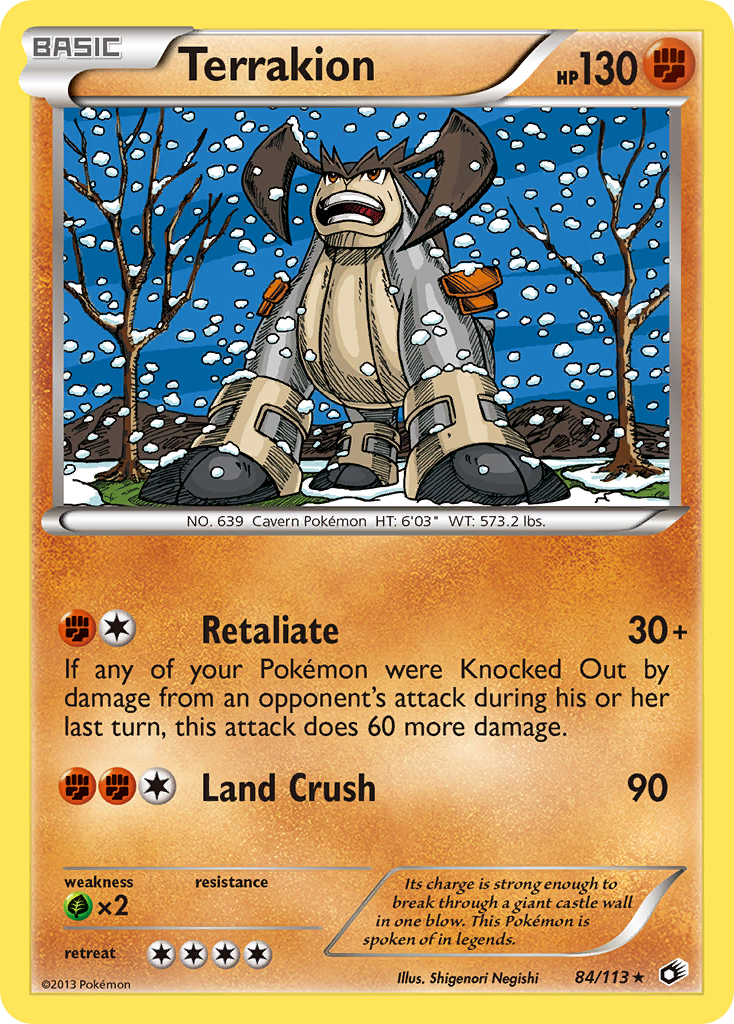 Terrakion (84/113) [Black & White: Legendary Treasures] - Destination Retro