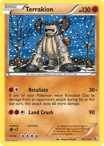 Terrakion (84/113) [Black & White: Legendary Treasures] - Destination Retro
