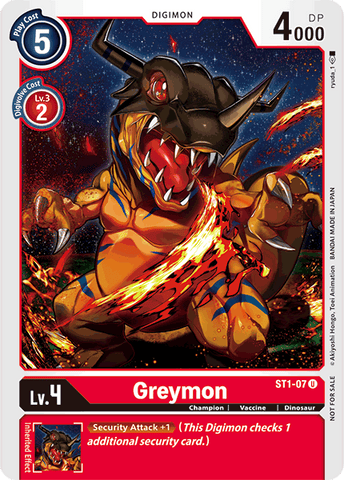 Greymon [ST1-07] (Alternate Art) [Starter Deck: Gaia Red] - Destination Retro