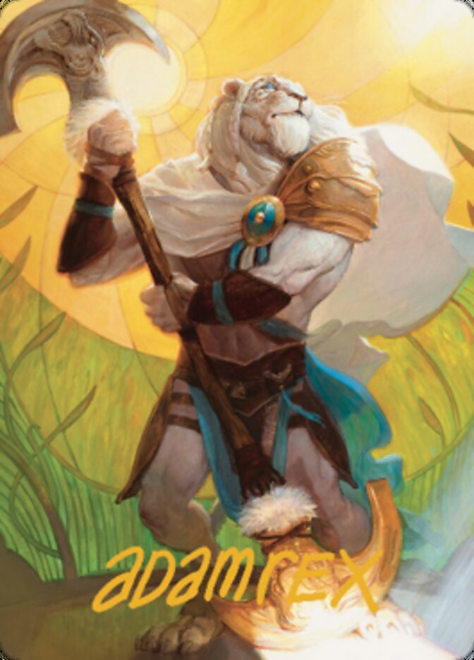 Ajani, Sleeper Agent Art Card (Gold-Stamped Signature) [Dominaria United Art Series] - Destination Retro