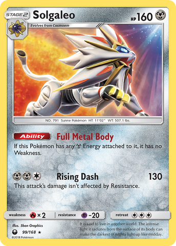 Solgaleo (99/168) [Sun & Moon: Celestial Storm] - Destination Retro