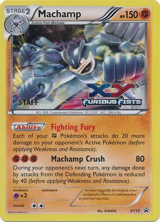 Machamp (XY13) (Staff) [XY: Black Star Promos] - Destination Retro