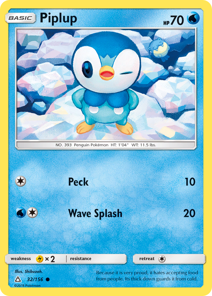 Piplup (32/156) [Sun & Moon: Ultra Prism] - Destination Retro
