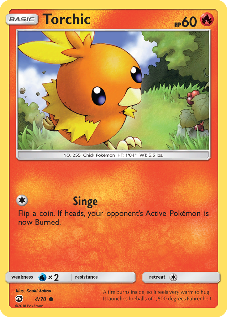 Torchic (4/70) [Sun & Moon: Dragon Majesty] - Destination Retro