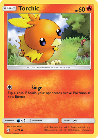 Torchic (4/70) [Sun & Moon: Dragon Majesty] - Destination Retro