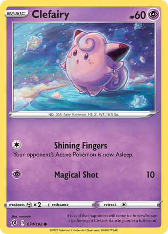 Clefairy (74/192) [Sword & Shield: Rebel Clash] - Destination Retro