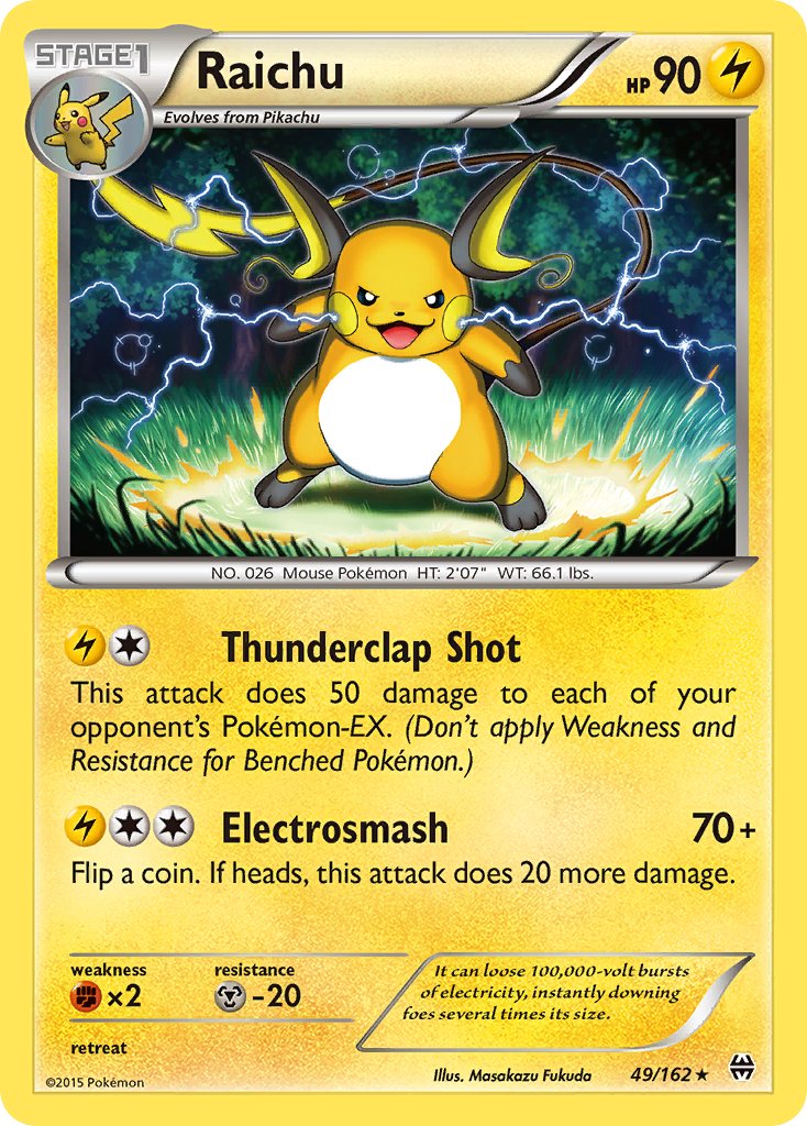 Raichu (49/162) (Theme Deck Exclusive) [XY: BREAKthrough] - Destination Retro