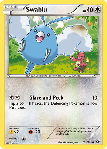 Swablu (103/113) [Black & White: Legendary Treasures] - Destination Retro
