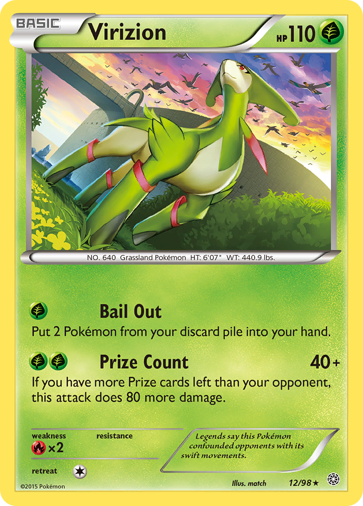 Virizion (12/98) [XY: Ancient Origins] - Destination Retro