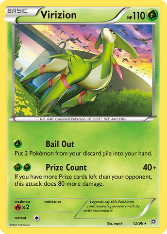 Virizion (12/98) [XY: Ancient Origins] - Destination Retro