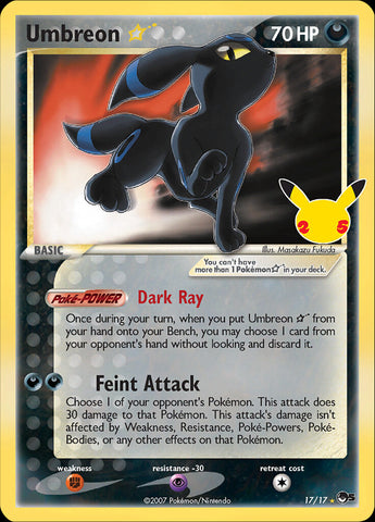 Umbreon (17/17) (Star) [Celebrations: 25th Anniversary - Classic Collection] - Destination Retro