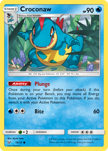 Croconaw (19/73) [Sun & Moon: Shining Legends] - Destination Retro