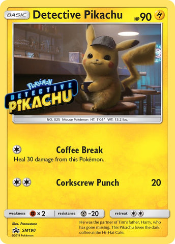 Detective Pikachu (Stamped) (SM190) [Sun & Moon: Black Star Promos] - Destination Retro