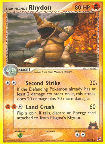 Team Magma's Rhydon (22/95) [EX: Team Magma vs Team Aqua] - Destination Retro