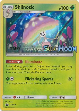 Shiinotic (SM10) (Staff Prerelease Promo) [Sun & Moon: Black Star Promos] - Destination Retro