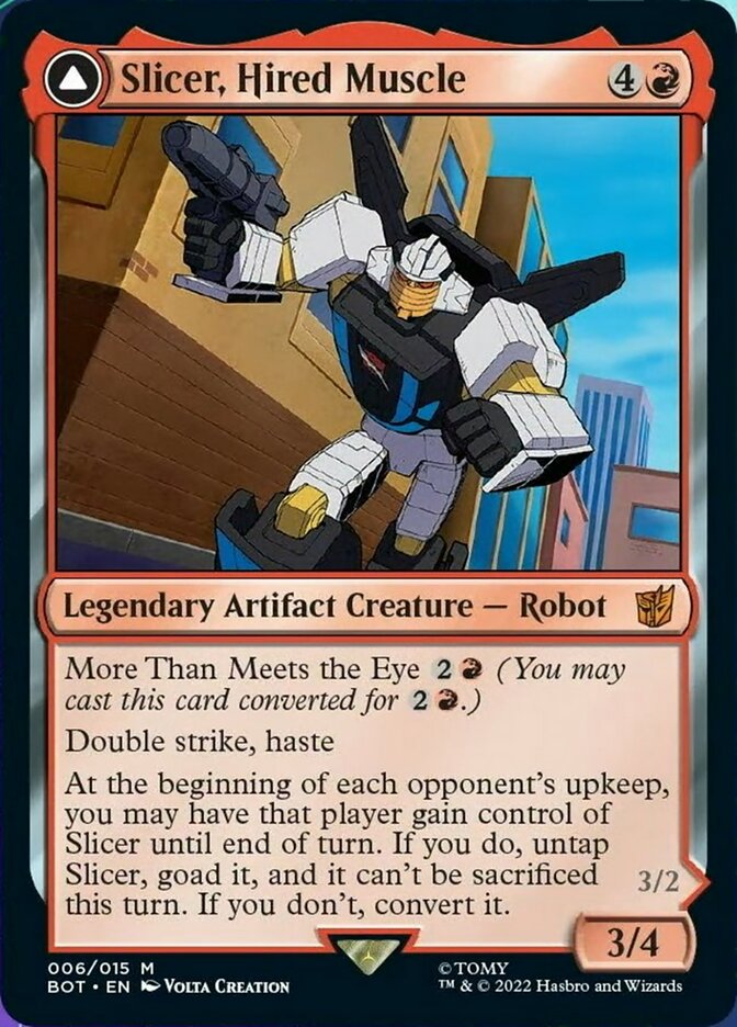 Slicer, Hired Muscle // Slicer, High-Speed Antagonist [Universes Beyond: Transformers] - Destination Retro