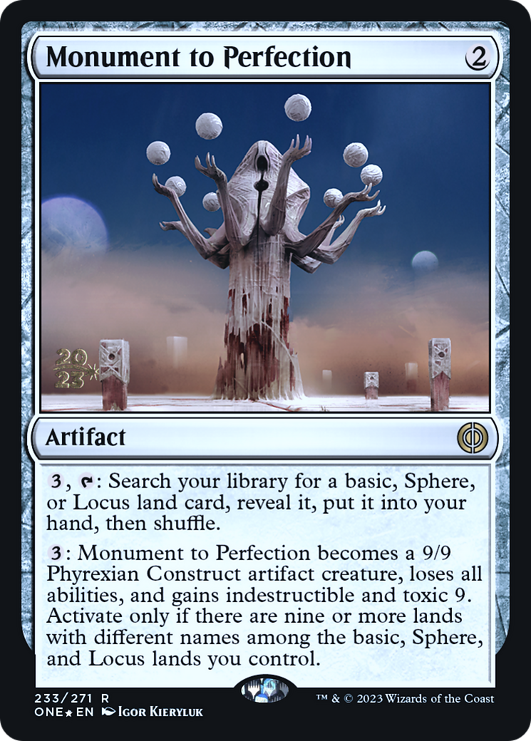 Monument to Perfection [Phyrexia: All Will Be One Prerelease Promos] - Destination Retro